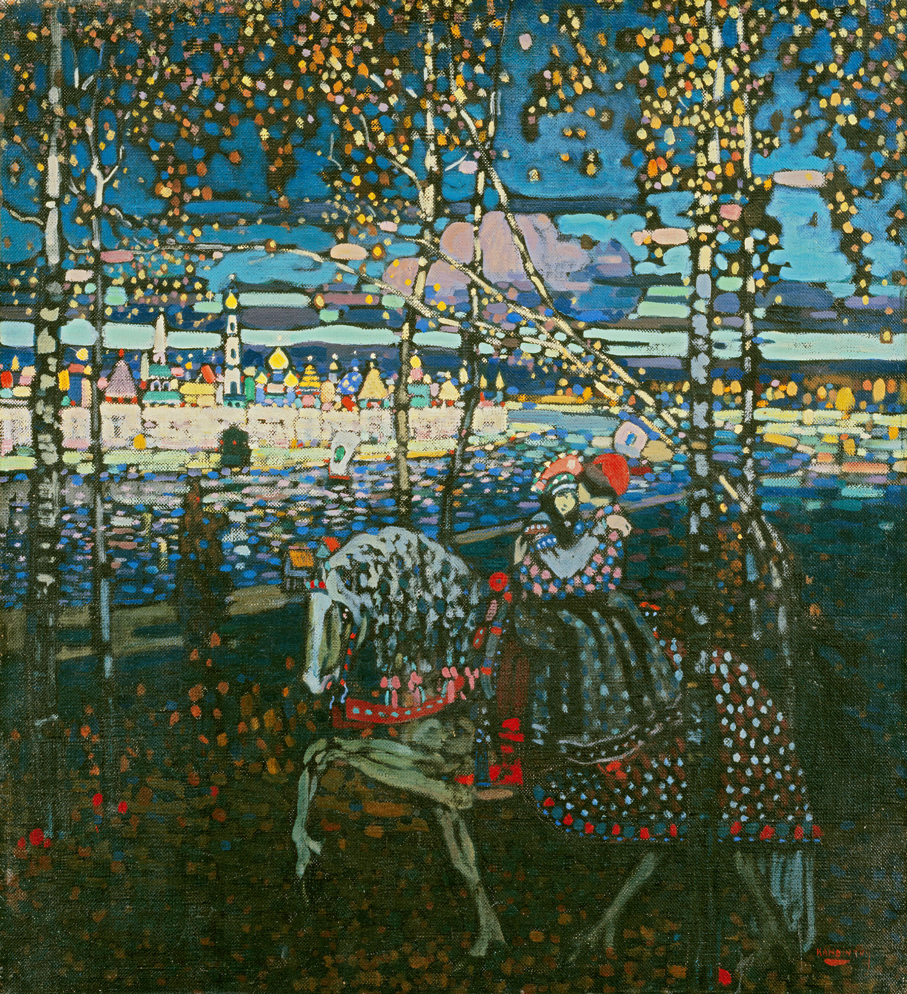 Wassily Kandinsky — Couple Riding, 1906