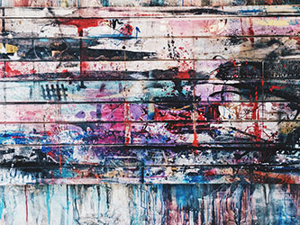 Splattered paint on wall