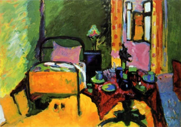Wassily Kandinsky — Bedroom in Aintmillerstrasse, 1909