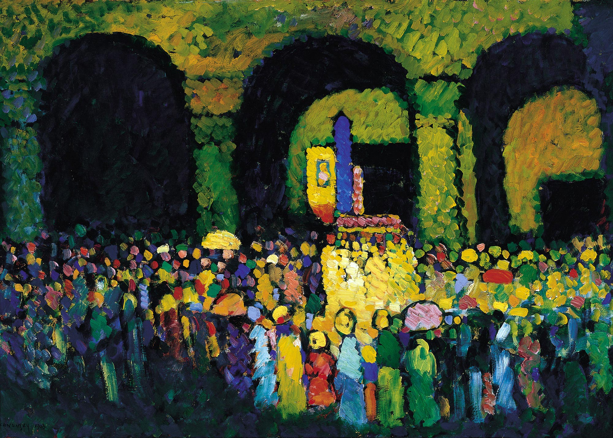 The Ludwigskirche in Munich (1908) by Wassily Kandinsky The Ludwigskirche in Munich (1908) by Wassily Kandinsky