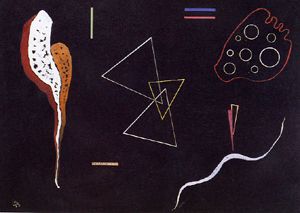 Three Triangles (1938)  by Wassily Kandinsky
