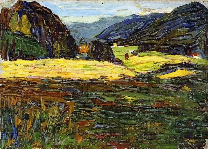 Wassily Kandinsky — Kochel - Landscape with Manor, 1902
