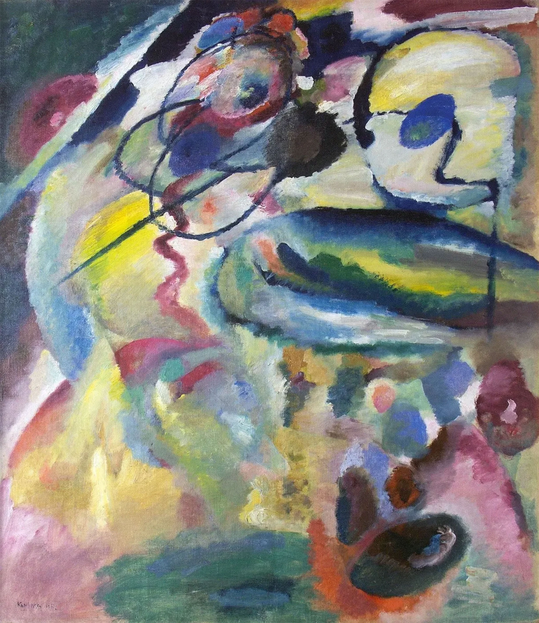 Wassily Kandinsky — Picture with a Circle (Bild mit Kreis), 1911