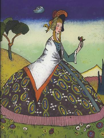 Wassily Kandinsky — Lady with Flower, 1917