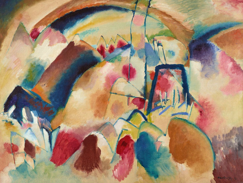 Wassily Kandinsky — Landscape with church, 1913