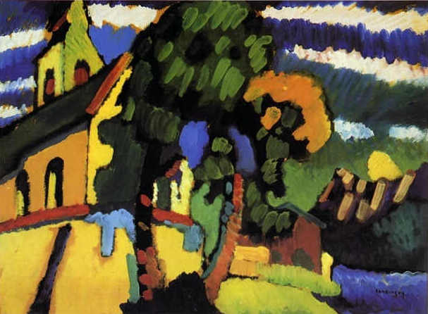 Wassily Kandinsky — Riegsee. The Village Church, 1908