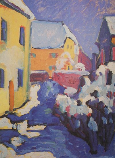 Wassily Kandinsky — Cemetery And Vicarage In Kochel, 1909