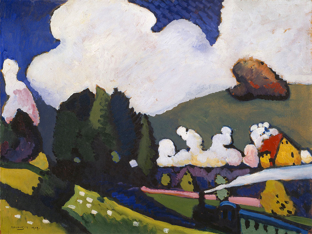 Wassily Kandinsky — Landscape near Murnau with a Locomotive, 1909